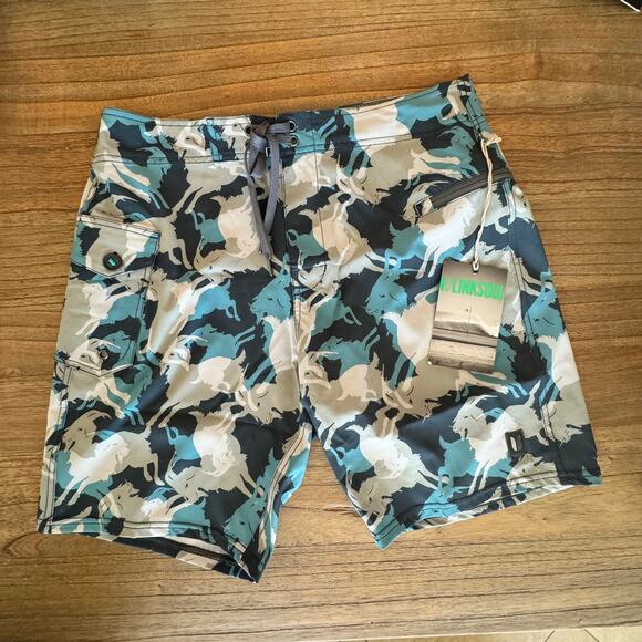 Linksoul Printed Stormer Boardshort - Size 31 - Picture 1 of 8